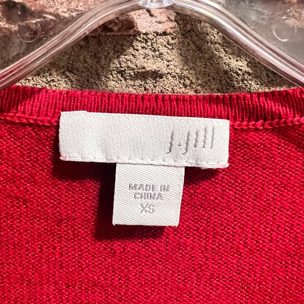 J. Jill Women’s Red Trapeze Long Sleeve Pullover‎ Sweater A-Line Size XS - Picture 7 of 12